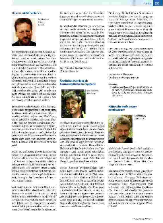 Vorschauseite 2: Kommentare zu den Reflexionen der DGP