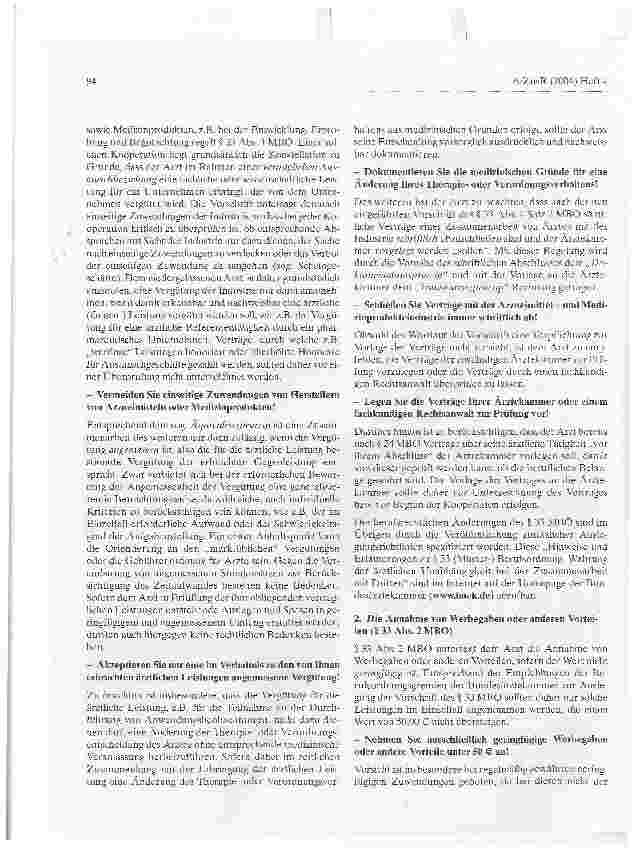 Vorschauseite 3: Die Zusammenarbeit zwischen Arzt und Industrie-Eine Orientierungshilfe für den niedergelassenen Arzt-