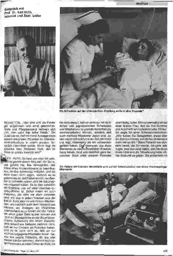 Vorschauseite 2: Leben und arbeiten in einem christlichen Krankenhaus/Ein Bericht über das Frankfurter Diakonissen-Krankenhaus