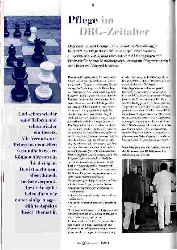 Vorschauseite 1: Pflege im DRG-Zeitalter