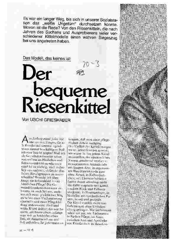 Vorschauseite 1: Das Modell, das keines ist: Der bequeme Riesenkittel