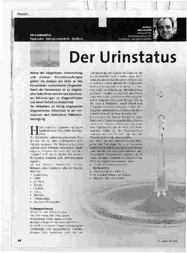 Vorschauseite 1: Der Urinstatus