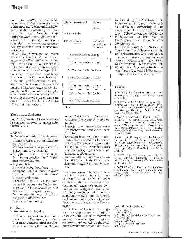Vorschauseite 3: Die Rolle des Pflegepersonals in der Schmerzambulanz