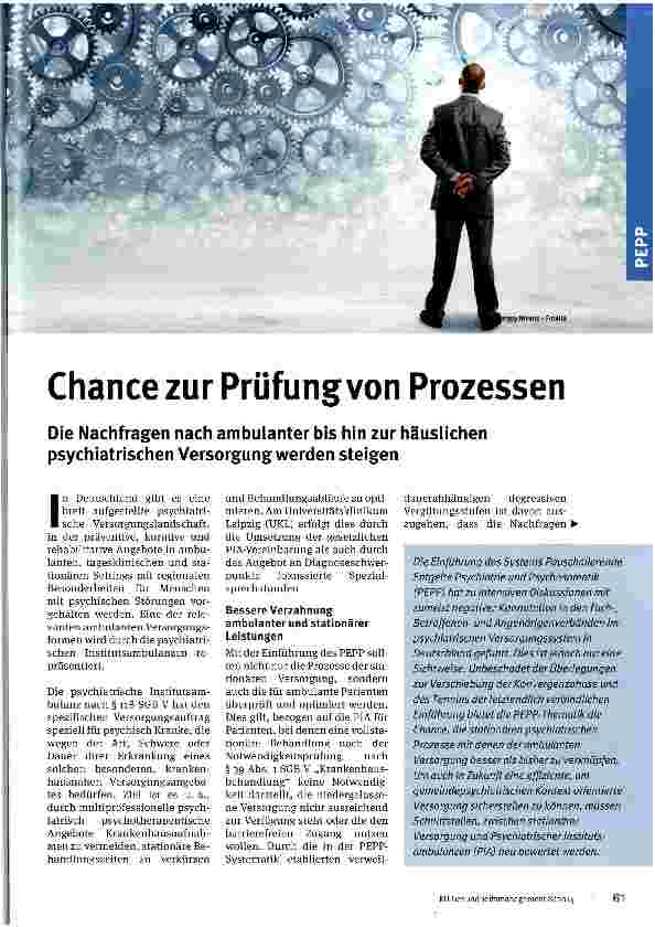 Vorschauseite 1: Chance zur Prüfung von Prozessen