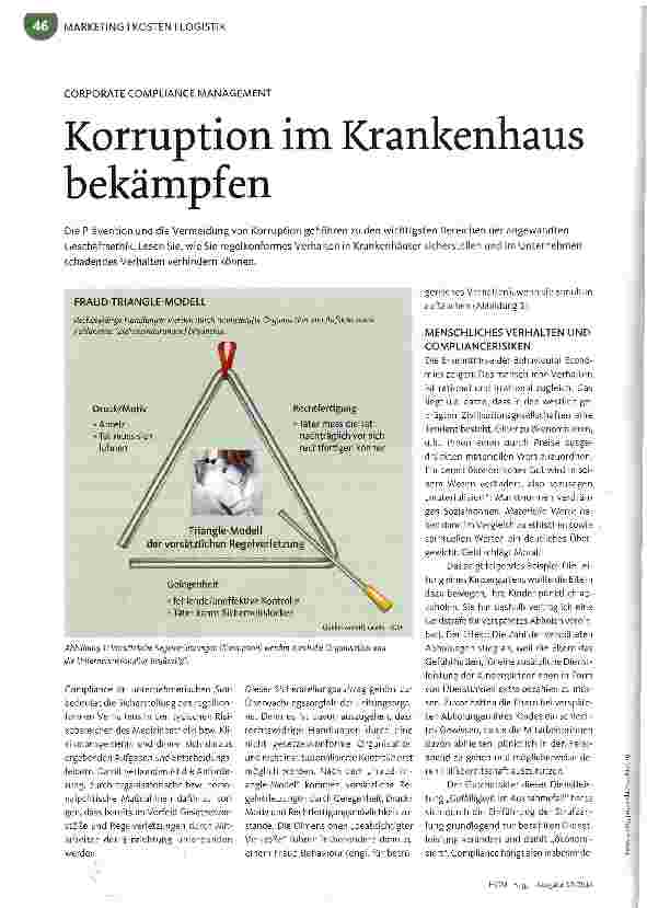 Vorschauseite 1: Korruption im Krankenhaus bekämpfen