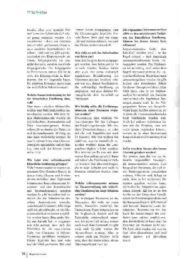Vorschauseite 3: Es geht nicht ohne die Intensivpflege