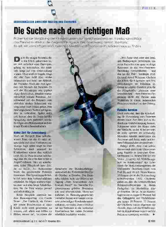 Vorschauseite 1: Die Suche nach dem richtigen Maß