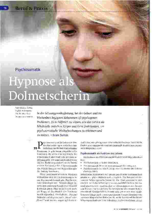 Vorschauseite 1: Hypnose als Dolmetscherin