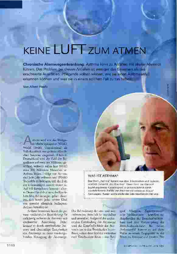 Vorschauseite 1: KEINE LUFT ZUM ATMEN