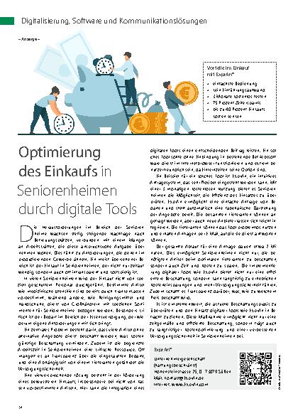 Vorschauseite 1: Optimierung des Einkaufs in Seniorenheimen durch digitale Tools