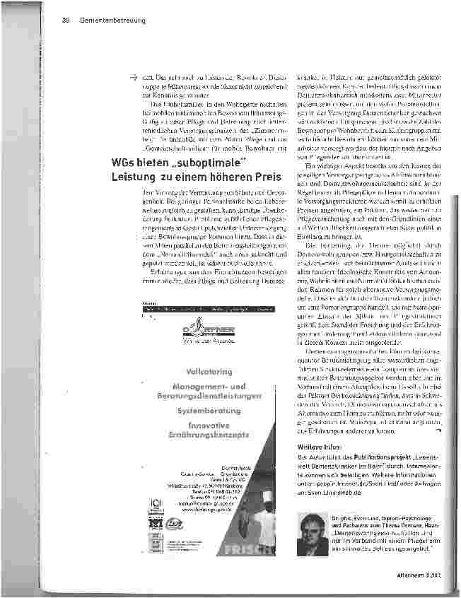 Vorschauseite 3: Wohngruppen und HausgemeinschaftenSind sie wirklich der Königsweg?