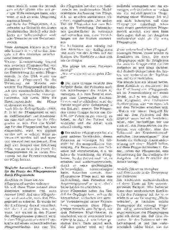 Vorschauseite 3: Arbeitsablauforganisation Der Pflegeprozeß erfüllt die Hoffnungen in Deutschland nicht - Kann jetzt mit Pflegemodellen nachgebessert werden? -