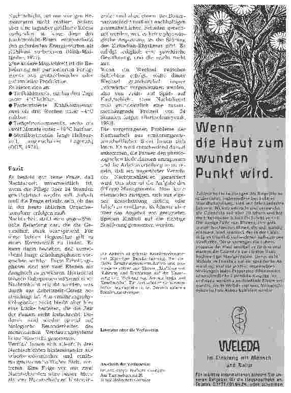 Vorschauseite 6: Nachtarbeit - ein ernährungsphysiologisches Problem