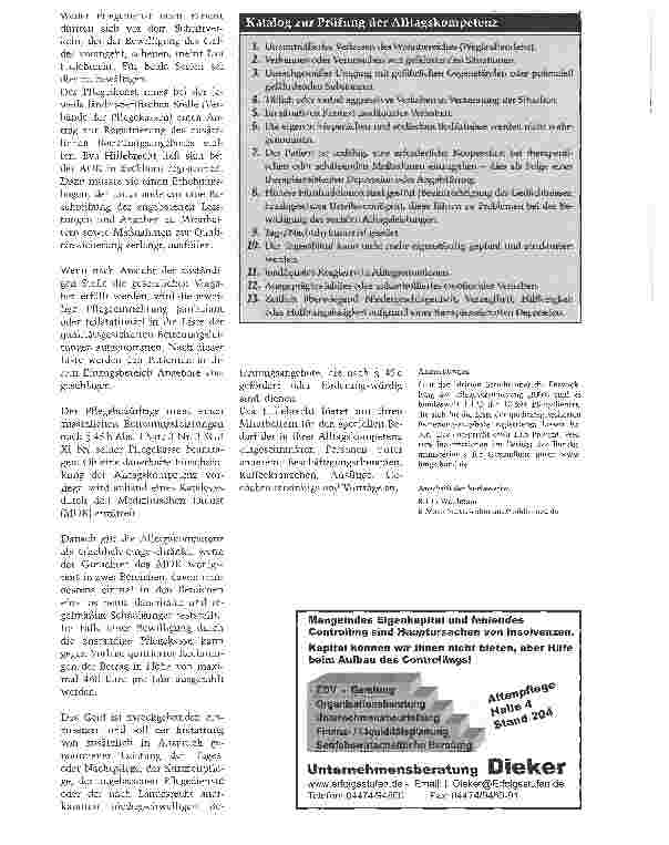 Vorschauseite 2: § 45 b SGB XI: Leistung bei mangelnder AlltagskompetenzPflegeleistungs-Ergänzungsgesetz -Ein häufig ungenutztes Budget