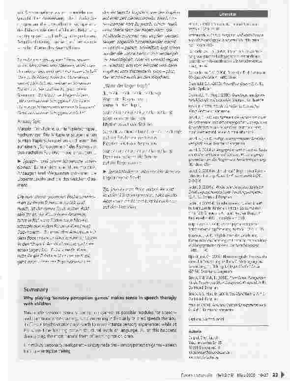 Vorschauseite 6: Vom Spielsinn des Sinnesspiels in der logopädischen Arbeit mit Kindern
