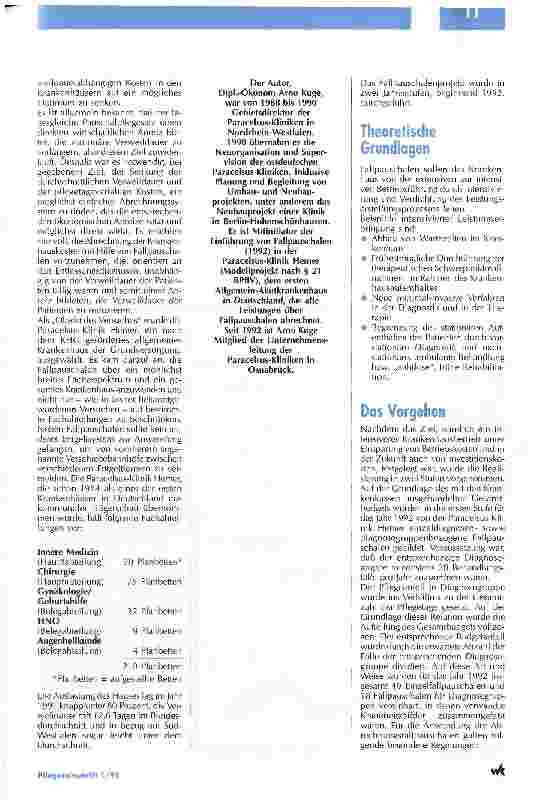 Vorschauseite 2: Abrechnungsgrauzonen sind nicht entstanden Fallpauschale