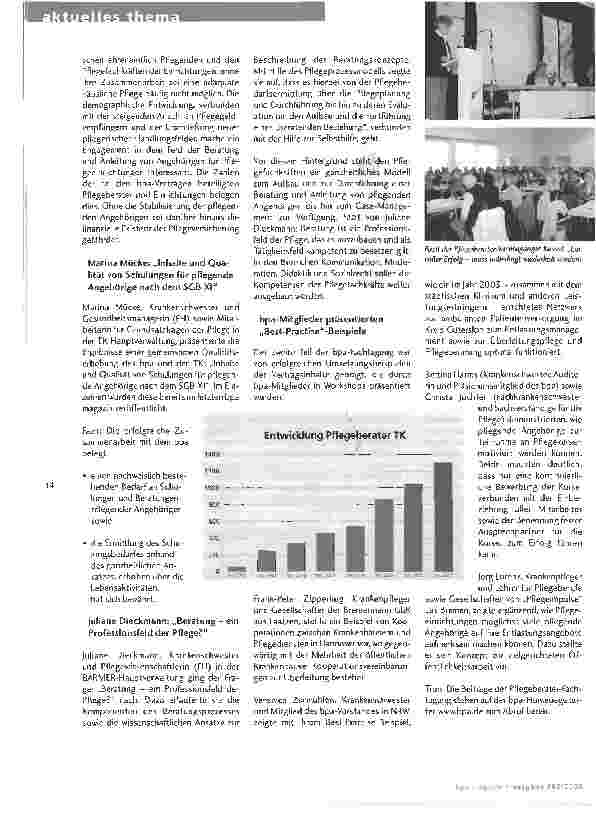 Vorschauseite 2: Fünf Jahre Überleitung, Beratung und Schulung pflegender Angehöriger