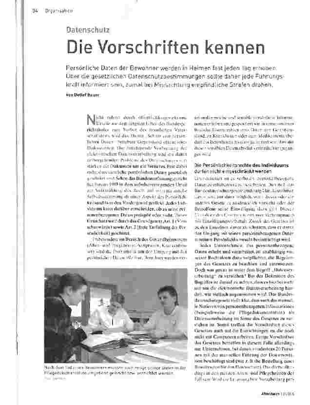 Vorschauseite 1: Die Vorschriften kennen