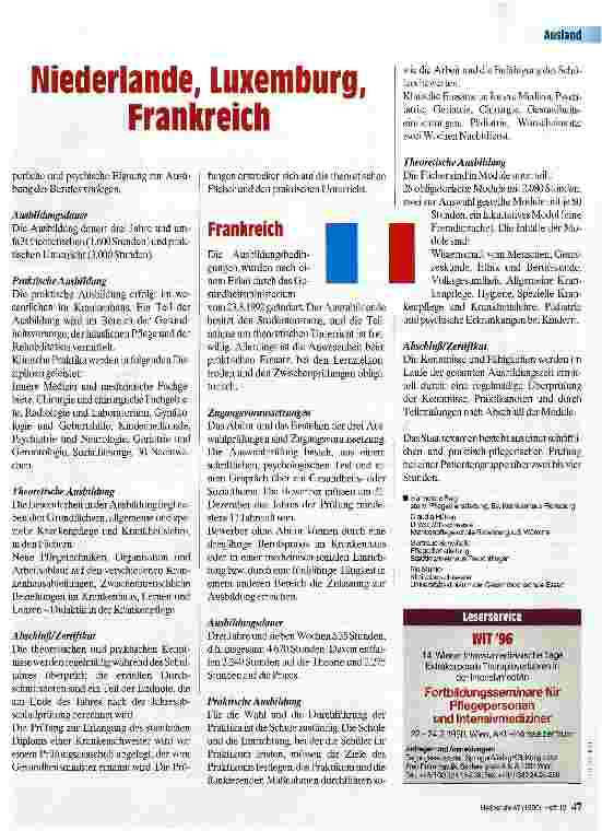 Vorschauseite 2: Krankenpflegeausbildung in der EU 3. Teil