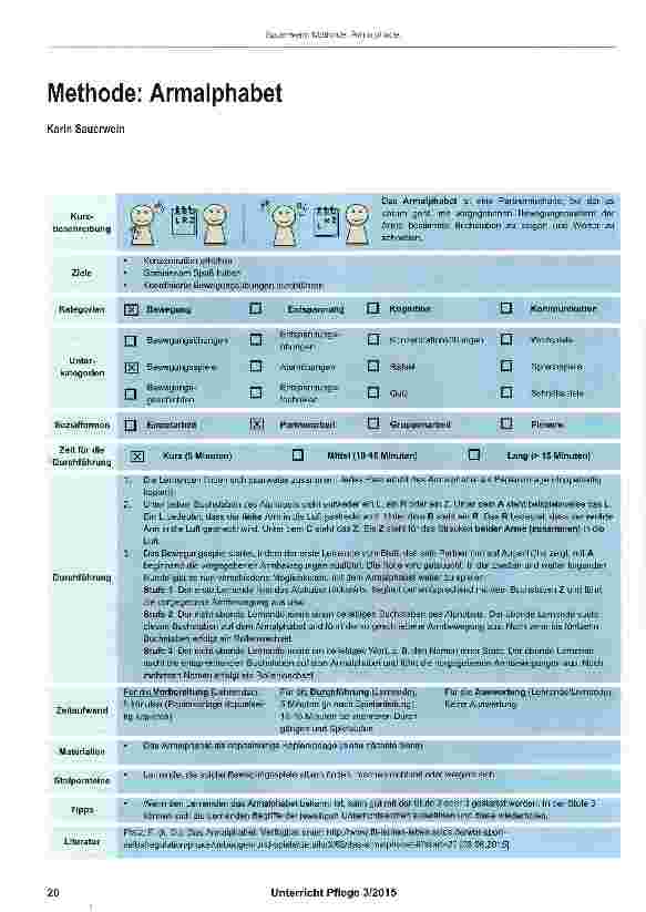 Vorschauseite 1: Methode: Armalphabet