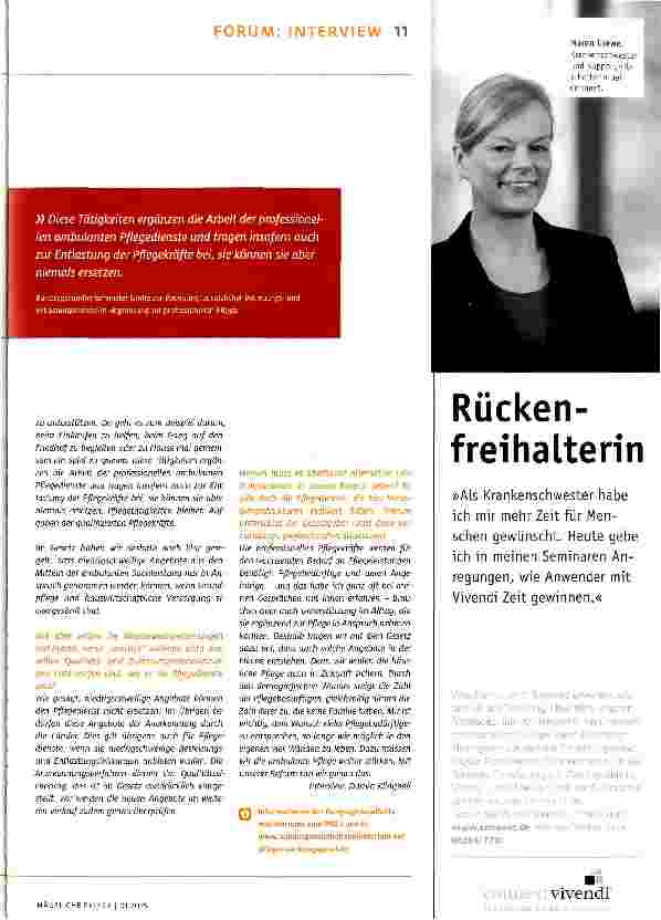 Vorschauseite 2: Wir setzen auf die ambulanten Pflegedienste
