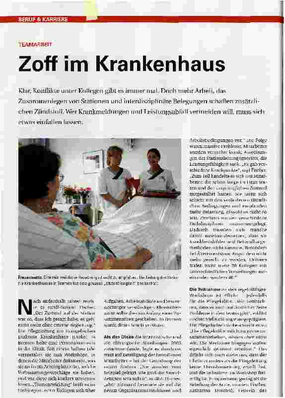 Vorschauseite 1: Zoff im Krankenhaus