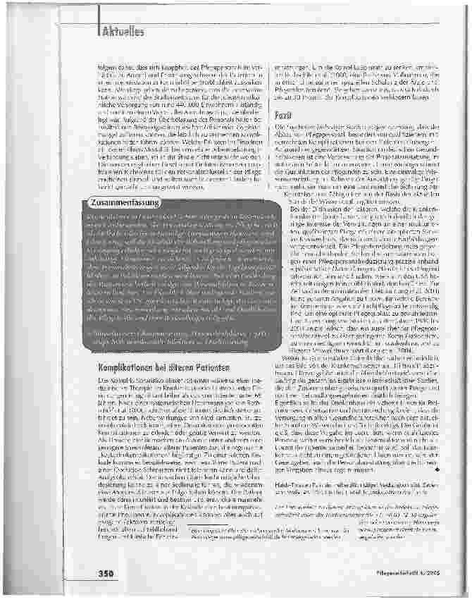 Vorschauseite 4: Komplikationen infolge von Personalkürzungen:Krankenhaus überlebt, Patient..
