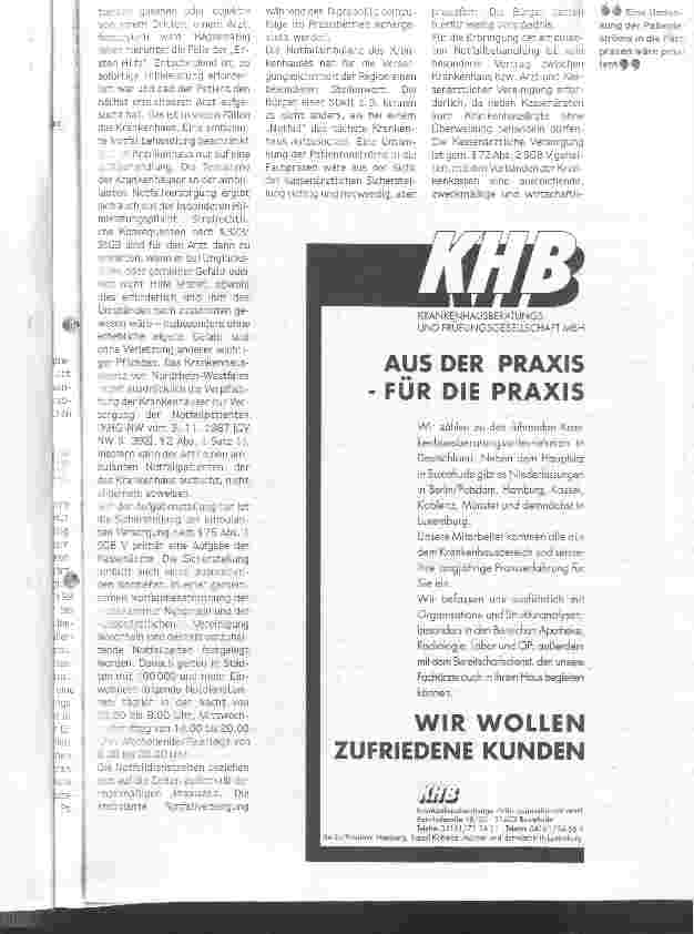 Vorschauseite 2: BPflV 95: Die Kosten der ambulanten Notfallbehandlung Gerichtsurteil: Klarheit zur Vergütung ambulanter Notfälle?