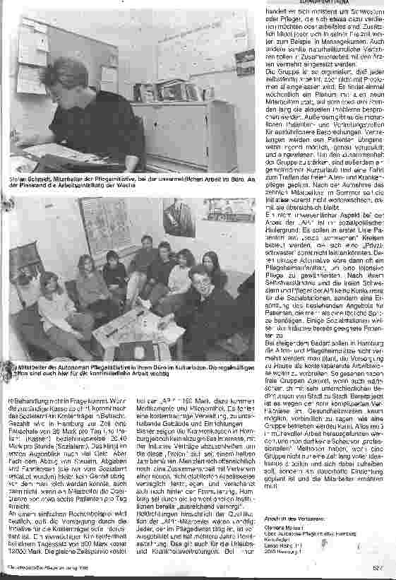 Vorschauseite 3: Idealismus und Management/Die Autonome Pflegeinitiative Hamburg