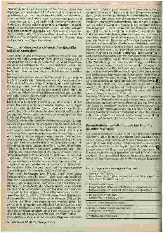 Vorschauseite 4: Geriatrische Chirurgie unter besonderer Berücksichtigung pflegerischer Aspekte