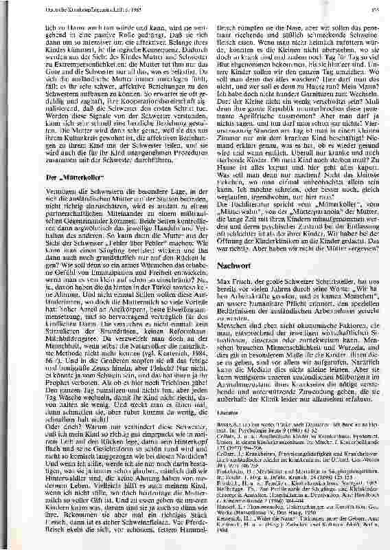 Vorschauseite 6: Kinder, Kinder - diese Ausländerkinder Sozialmedizinisches und Menschlich-Allzumenschliches zu einem schwierigen Thema