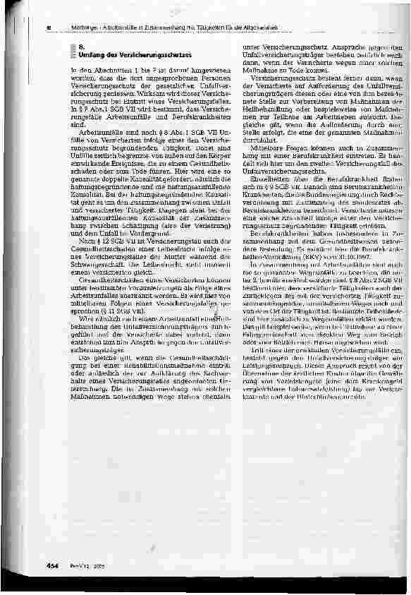 Vorschauseite 5: Arbeitsunfälle in Zusammenhang mit Tätigkeiten für die Allgemeinheit