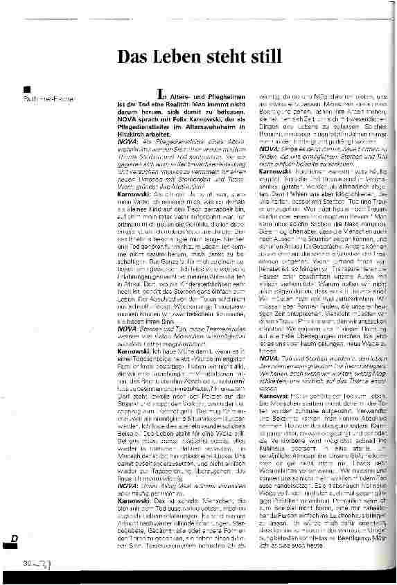 Vorschauseite 1: Das Leben steht still