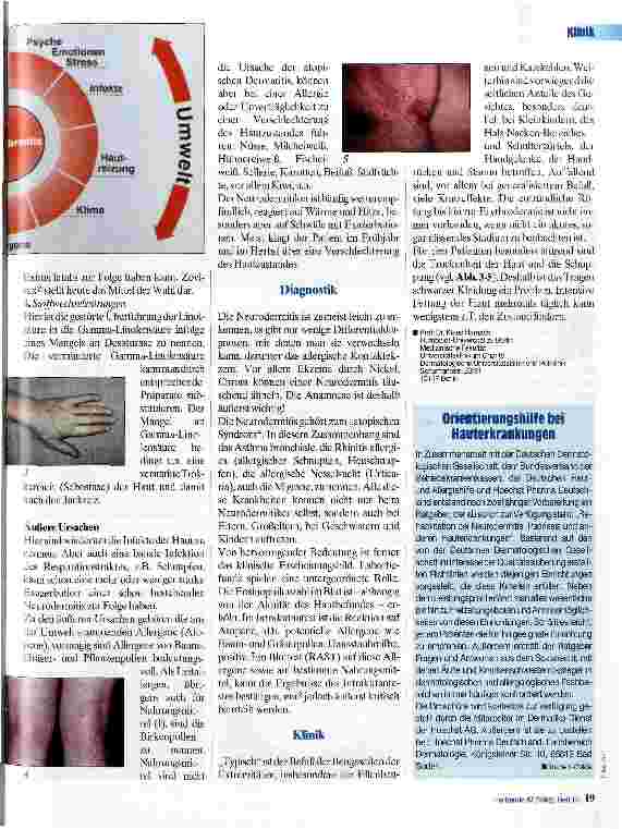 Vorschauseite 2: Neudodermitis 1. Teil Herausforderung für Ärzte und Pflegekräfte
