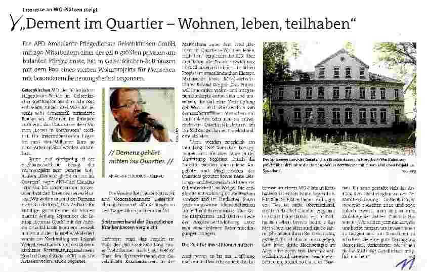 Vorschauseite 1: Dement im Quartier - Wohnen, leben, teilhaben