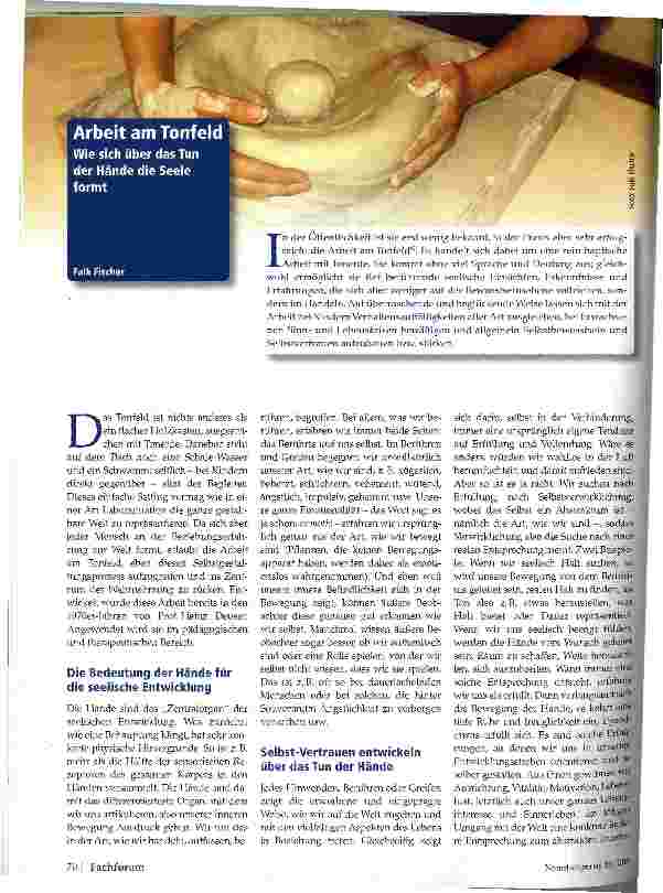 Vorschauseite 1: Arbeit am Tonfeld