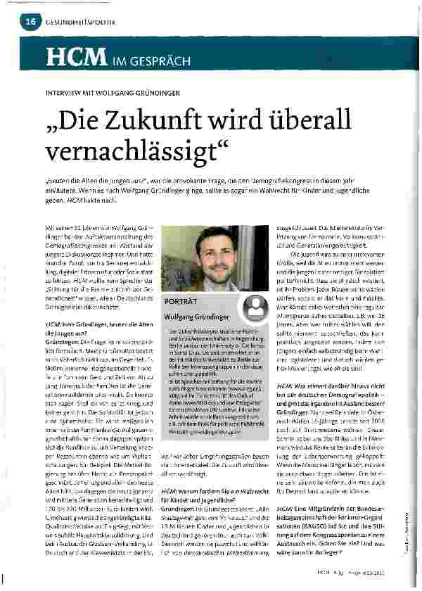 Vorschauseite 1: Die Zukunft wird überall vernachlässigt