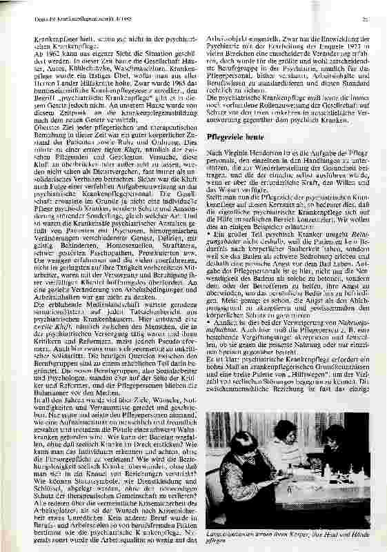Vorschauseite 2: Psychiatrische Krankenpflege heute