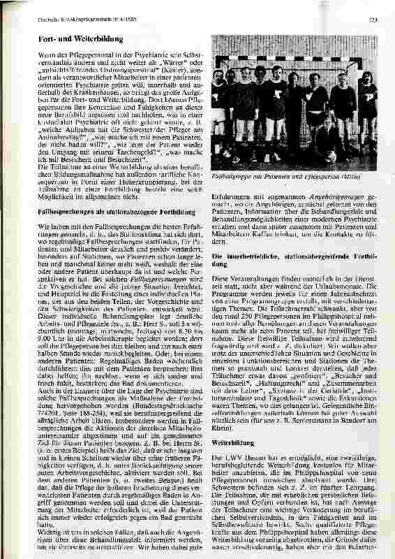Vorschauseite 4: Psychiatrische Krankenpflege heute