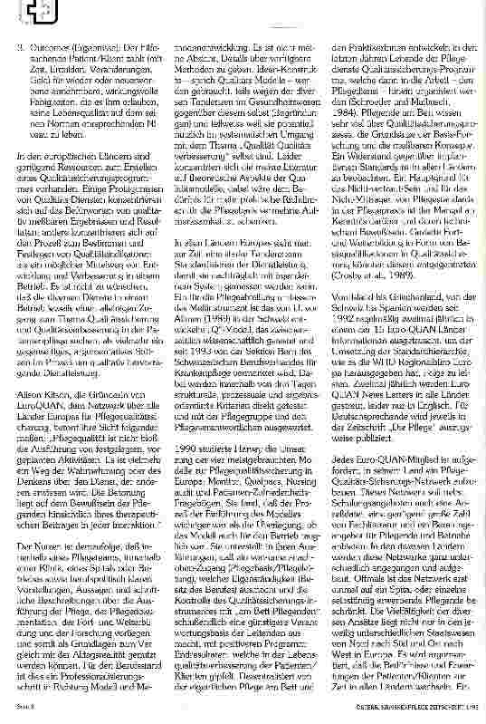 Vorschauseite 6: Qualitätsverbesserung in der Pflegeein europäischer Rundblick
