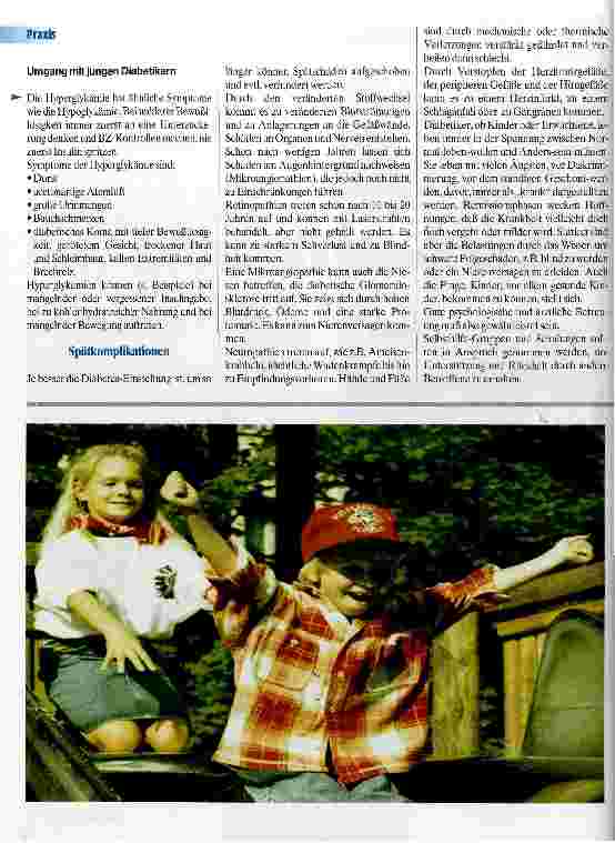 Vorschauseite 2: Umgang mit jungen Diabetikern Erfahrungen einer Kinderkrankenschwester