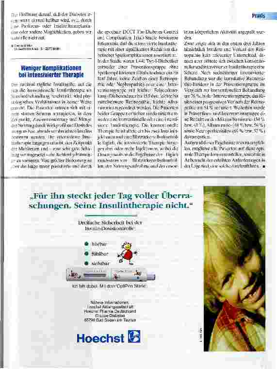 Vorschauseite 3: Umgang mit jungen Diabetikern Erfahrungen einer Kinderkrankenschwester