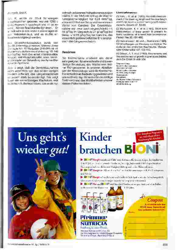 Vorschauseite 3: Wachstumsbestimmung bei Frühgeborenen mittels Knemometrie