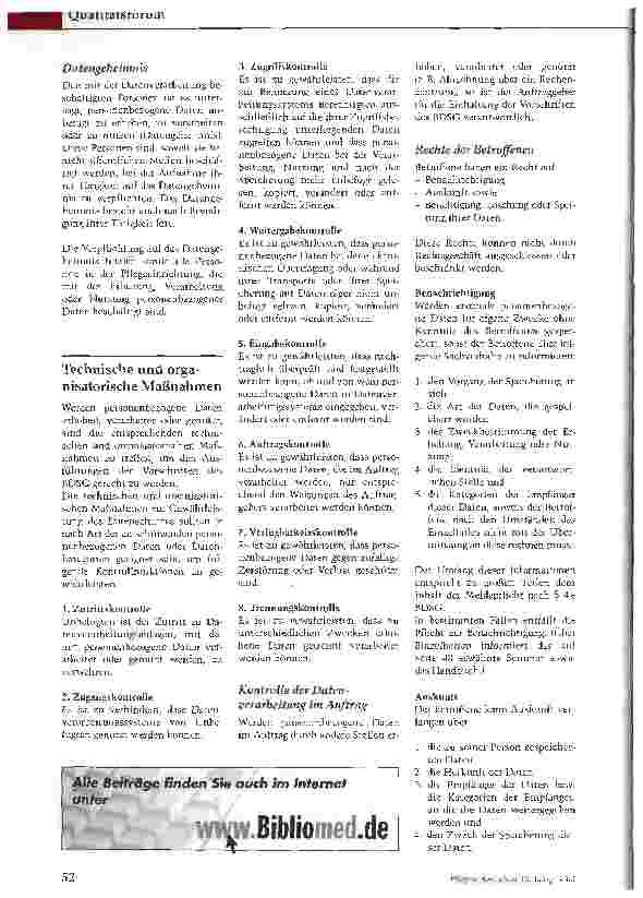 Vorschauseite 5: Das BundesdatenschutzgesetzInhalt und Relevanz für Pflegeeinrichtungen