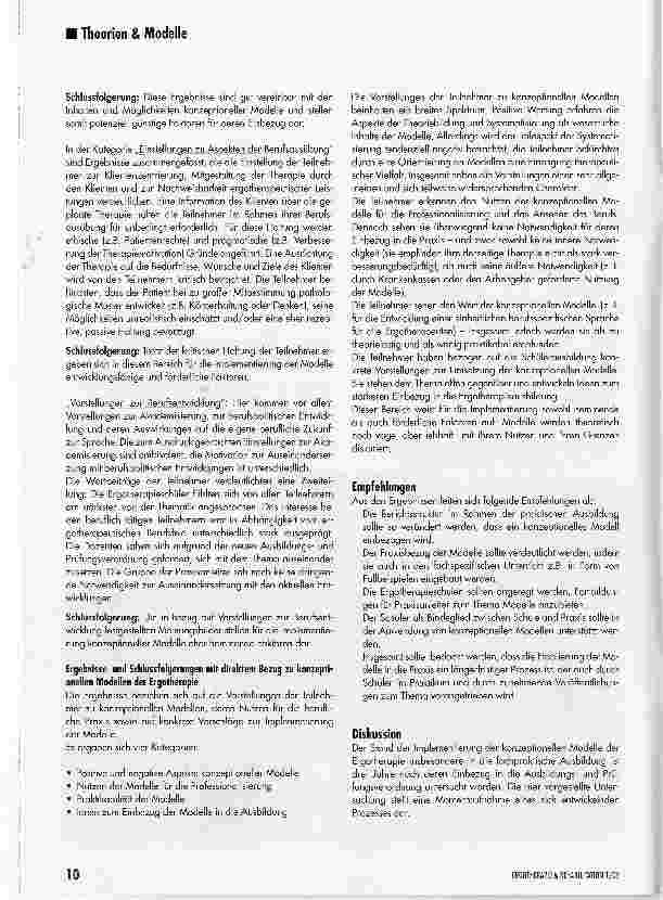 Vorschauseite 5: Lust und Last mit Theorie - Konzeptionelle Modelle in der Ergotherapieausbildung