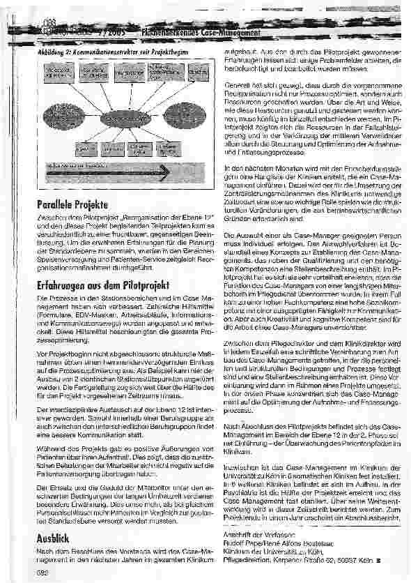 Vorschauseite 4: Flächendeckendes Case-Management im Klinikum der Universität zu Köln
