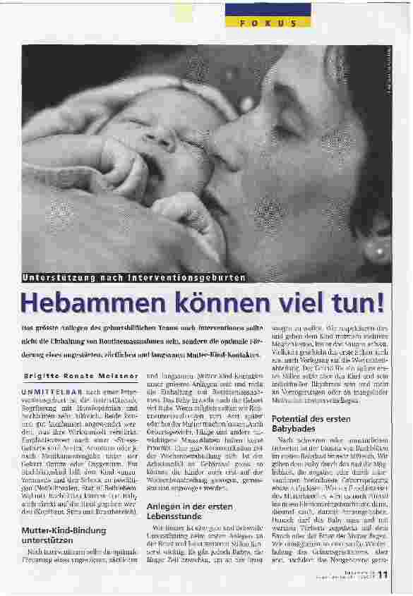 Vorschauseite 1: Hebammen können viel tun!