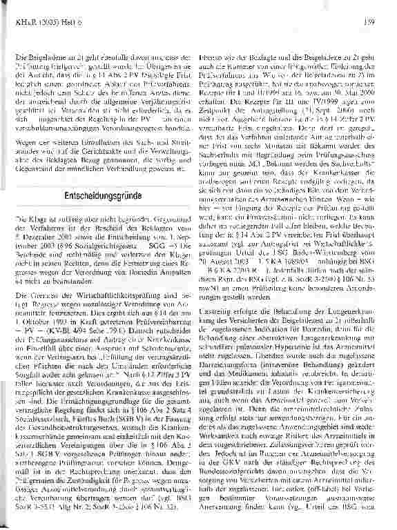 Vorschauseite 4: Medikamentenerprobung per Kassenrezept ist nicht erlaubt- Regressforderung gegen Klinikdirektor