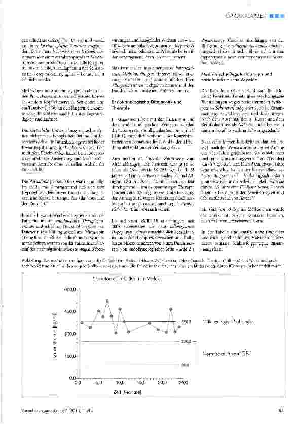 Vorschauseite 2: Chronisch erhöhte IGF-1 - Konzentrationen bei einer 54-jährigen Patientin mit akromegalem Habitus und somatoformen Beschwerden als gutachtliche Herausforderung