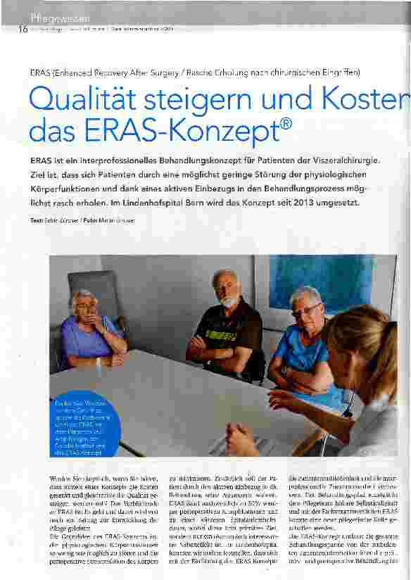 Vorschauseite 1: Qualität steigern und Kosten das ERAS-Konzept